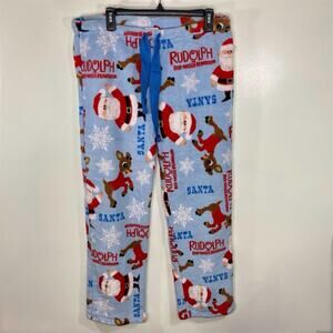 Rudolph the Red Nosed Reindeer Fleece Pajama Sleepwear Lounge Pants! XL NEW